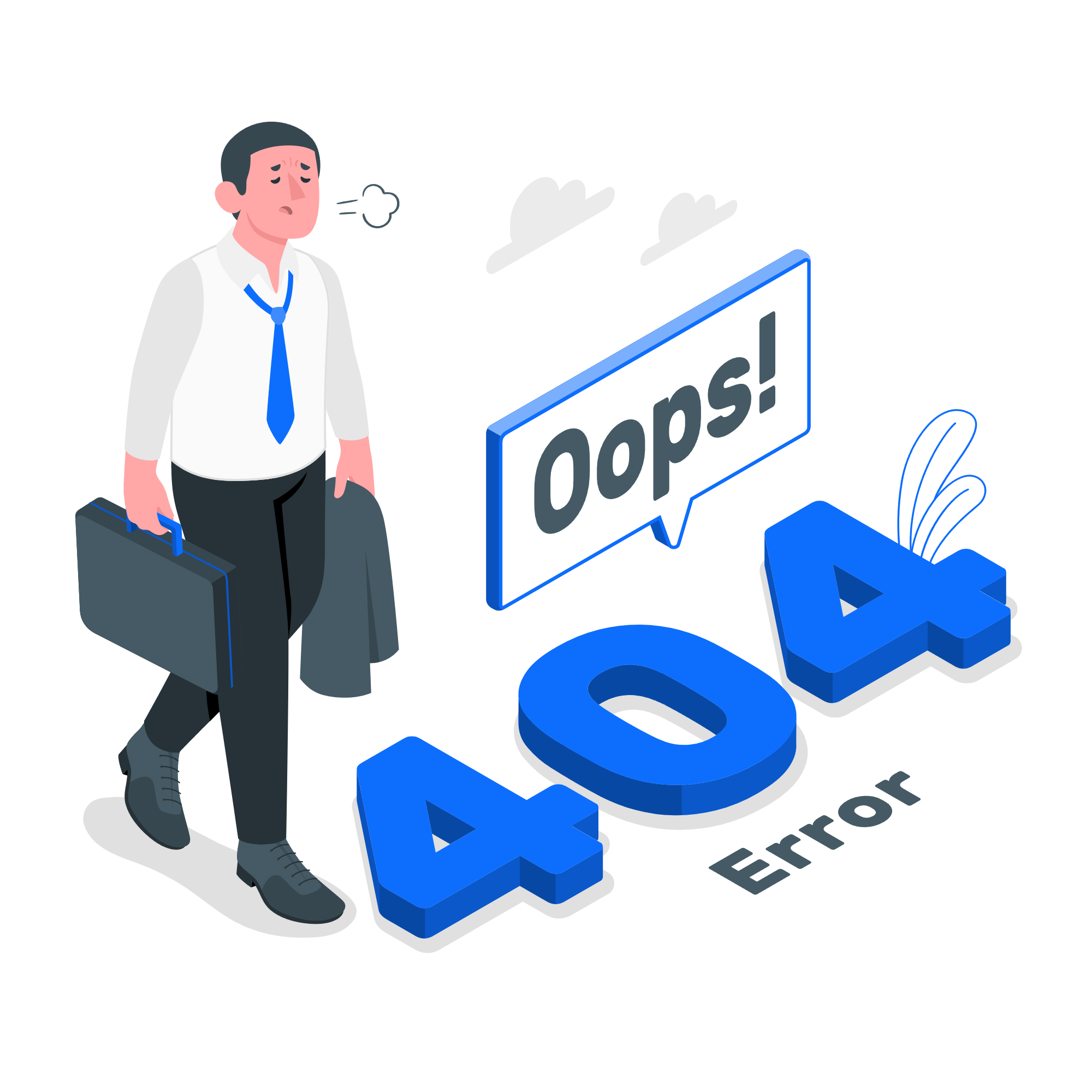 404 error with a tired person-amico